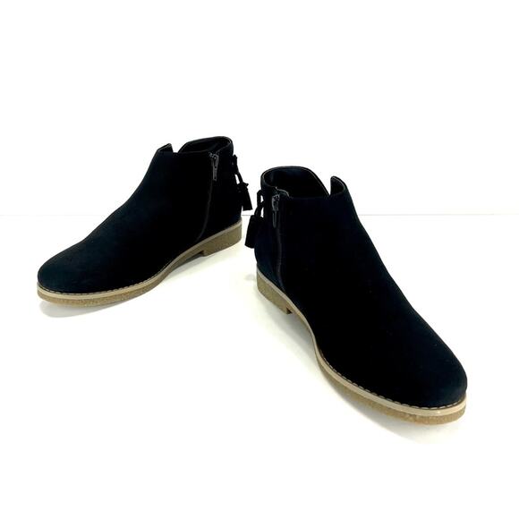 Comfortview Sienna Women Black Bootie Sz 9.5 Faux Suede Slip-Resistant AnkleBoot - Picture 10 of 15